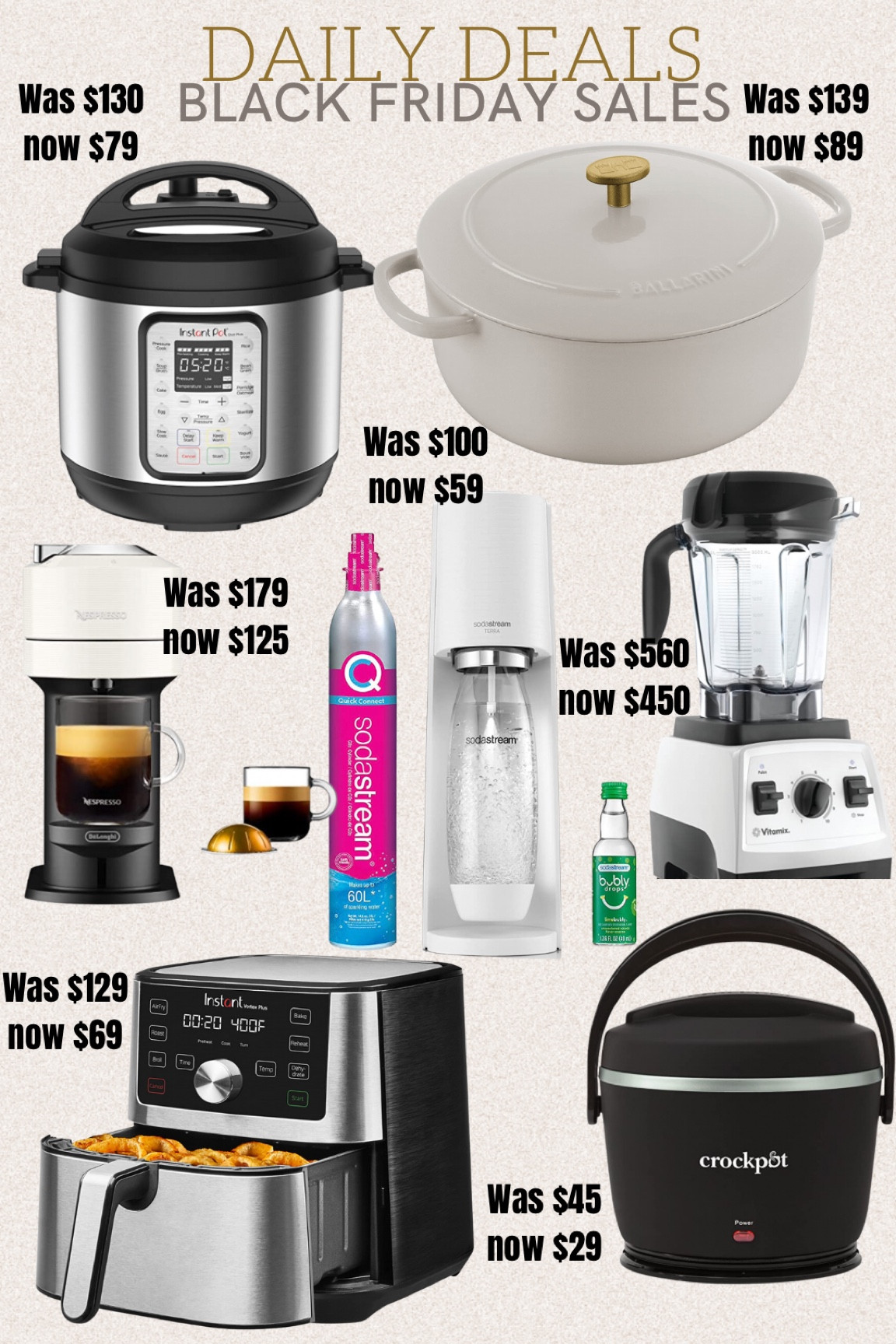 Amazon finds Black Friday deals kitchen deals, vitamix blender nespresso coffee machine  instant pot sale sodastream sale, air fryer sale 

#LTKsalealert #LTKGiftGuide #LTKHoliday