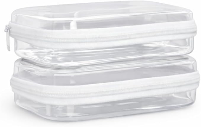 Maple & Lark Bliss Bins - Hard Sided Clear Zipper Case for Storage - Professional-Grade Plastic C... | Amazon (US)