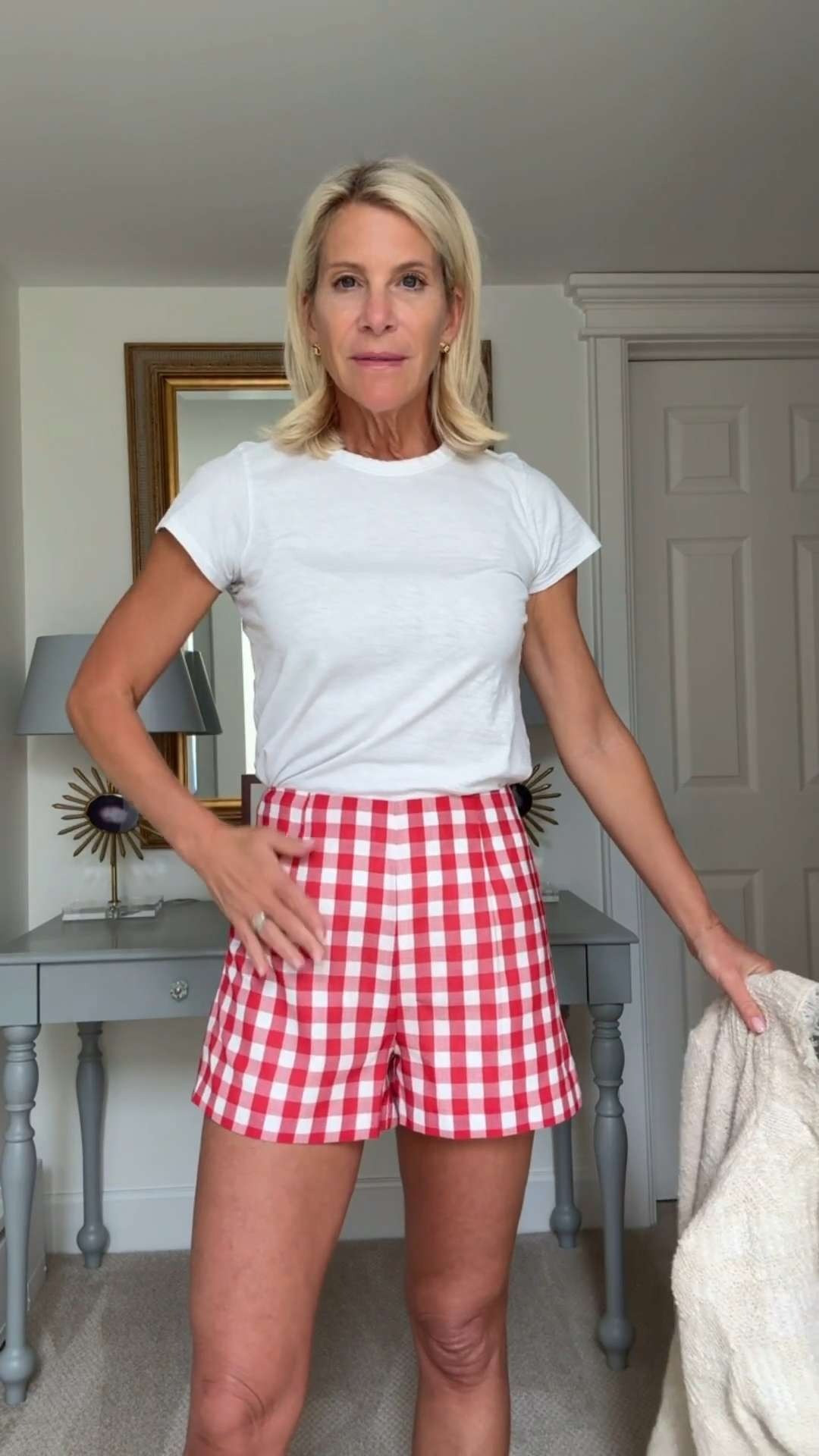 Red Gingham Shorts Outfit Ideas | Easy Summer Style for Women 

 #LTKootd #LTKSeasonal #LTKOver40