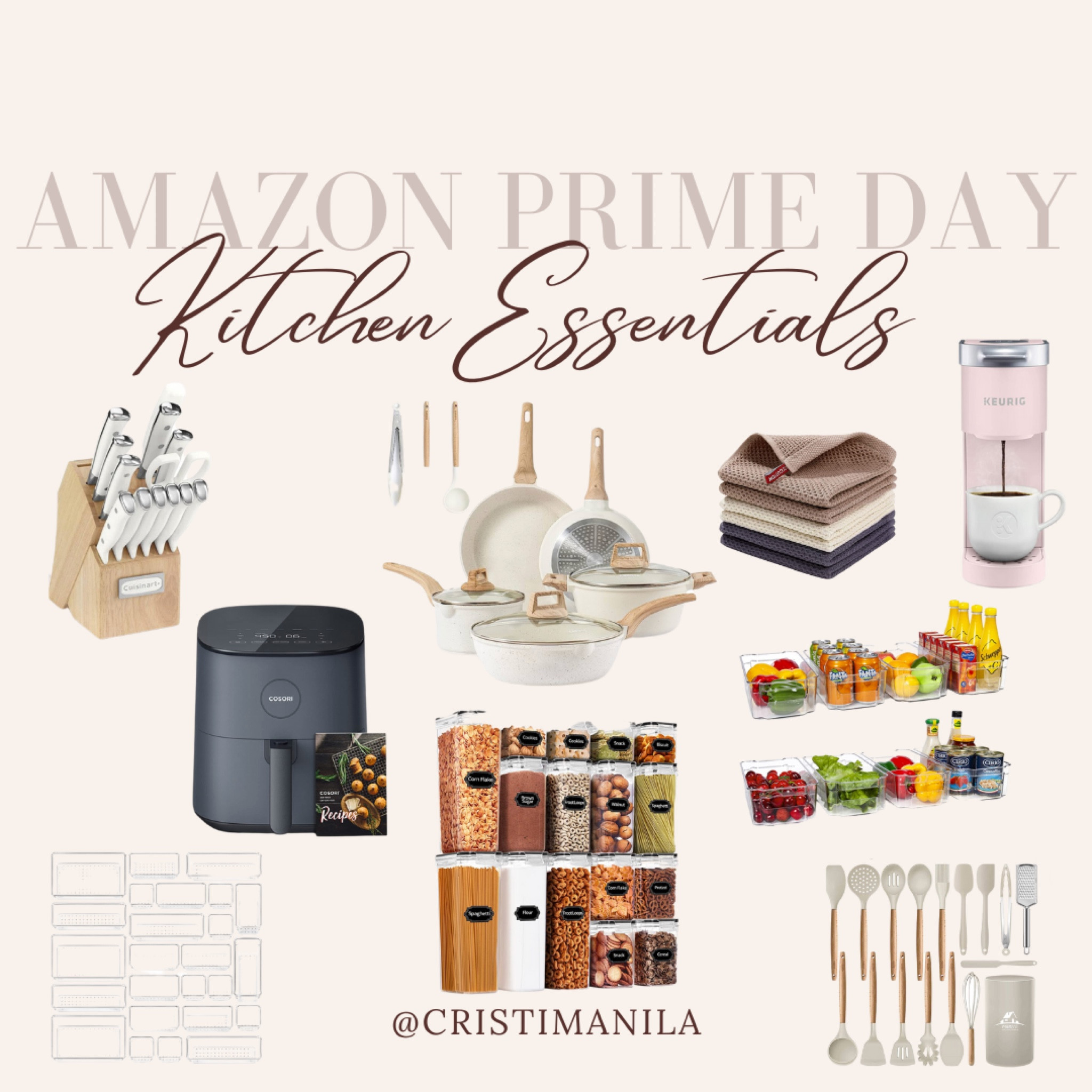 Kitchen essentials that are on sale for this prime day! I'm in desperate need of a new knife set & pot & pan set. These are on my list! #kitchenessentials #amazonfinds #amazonkitchen #amazonprimeday #kitchen 

#LTKsalealert #LTKhome #LTKxPrimeDay