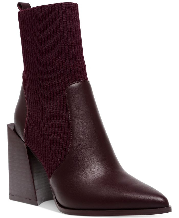 Steve Madden Women's Tackle Block-Heel Knit Sock Booties & Reviews - Booties - Shoes - Macy's | Macys (US)