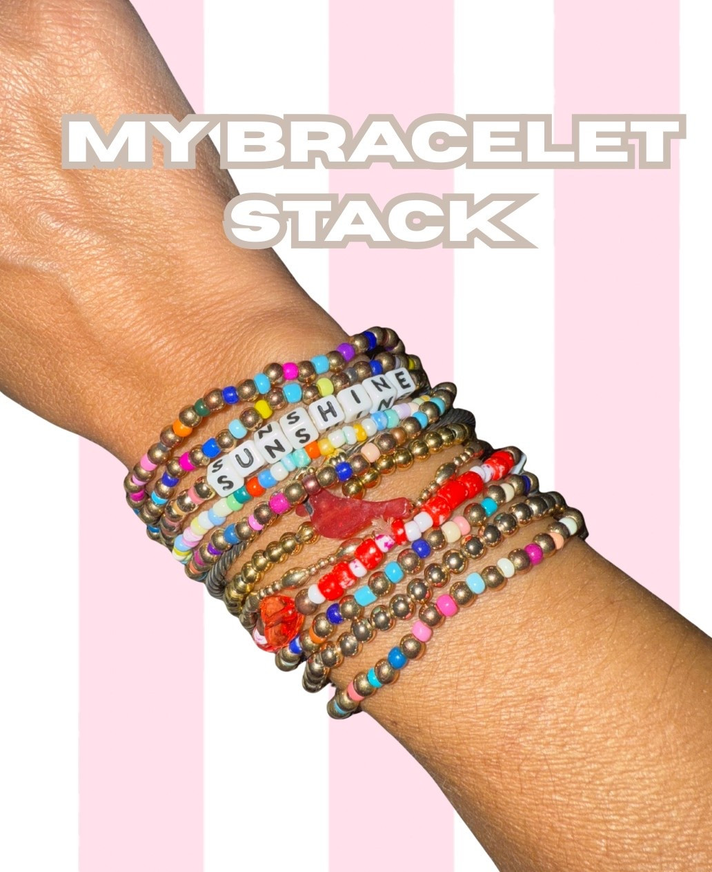 I always just mix and match all kinds of brackets. 

My word ones are all @littlewordsproject and the others are Amazon.  The cardinal is holy water bracelet. 🩷