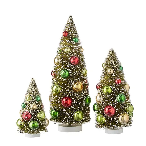 Holiday Bottle Brush Tree Set of 3 | Antique Farm House