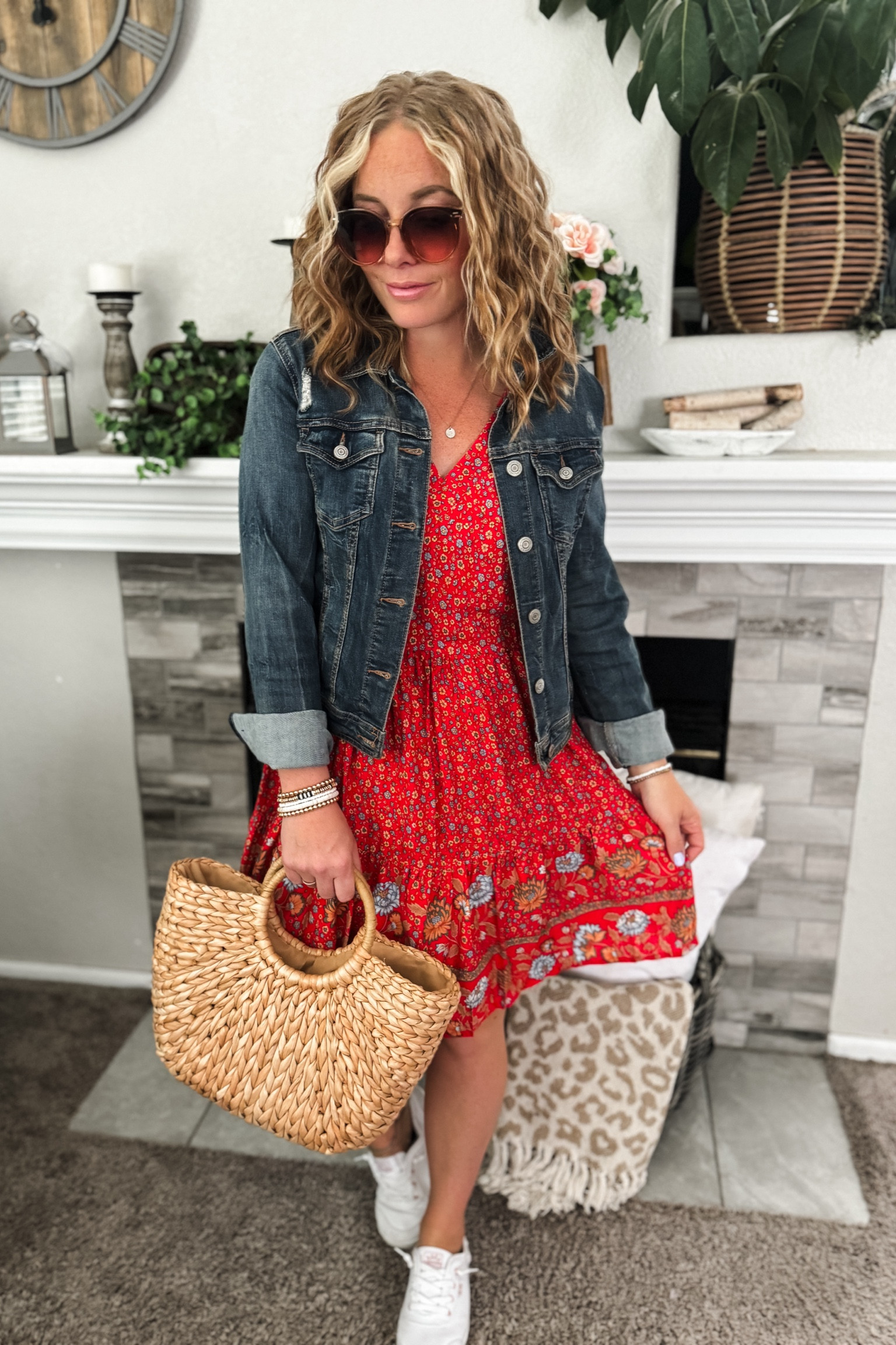 Memorial Day outfit idea from amazon with a red floral dress, denim jacket, straw tote bag, and white sneakers.  Everything fits TTS. 

// Summer outfits 2024, mom outfit ideas, summer outfit amazon, Amazon outfit ideas, casual outfit ideas, spring outfit inspo, casual fashion, amazon summer fashion, amazon casual outfit, cute casual outfit, outfit inspo, outfits amazon, outfit ideas, amazon shoes, Amazon bag, purse, size 4-6, casual summer outfits, casual outfit ideas everyday, summer fashion #ltkfindsunder100 #ltksalealert

#LTKSaleAlert #LTKFindsUnder50 #LTKStyleTip
