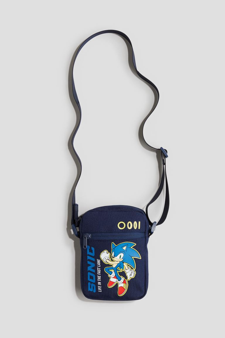 Printed shoulder bag - Dark blue/Sonic the Hedgehog - Kids | H&M US | H&M (US + CA)