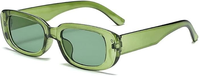 Rectangle Sunglasses for Women Men Trendy Y2K 90s Square Sun Shades UV400 | Amazon (US)