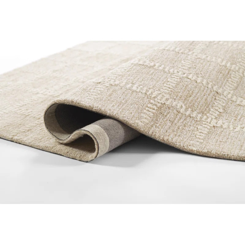 Lanora Hand Tufted Wool Beige Rug | Wayfair North America