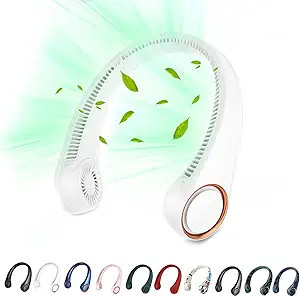Portable Neck Fan, Hands Free Bladeless Fan, 360° Cooling Personal Fan,Wearable Quiet Fan for Ou... | Amazon (US)