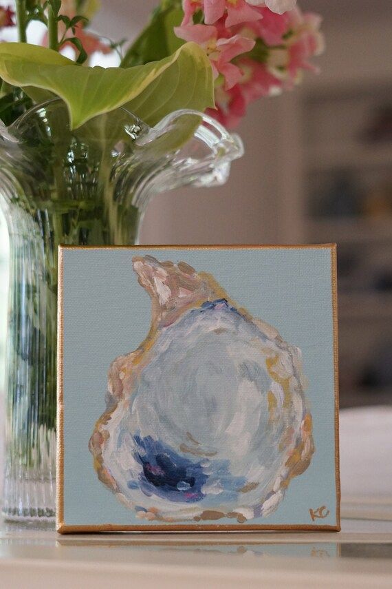 Single Oyster Painting  Inspired By Sea Glass  Oyster Art  | Etsy | Etsy (CAD)