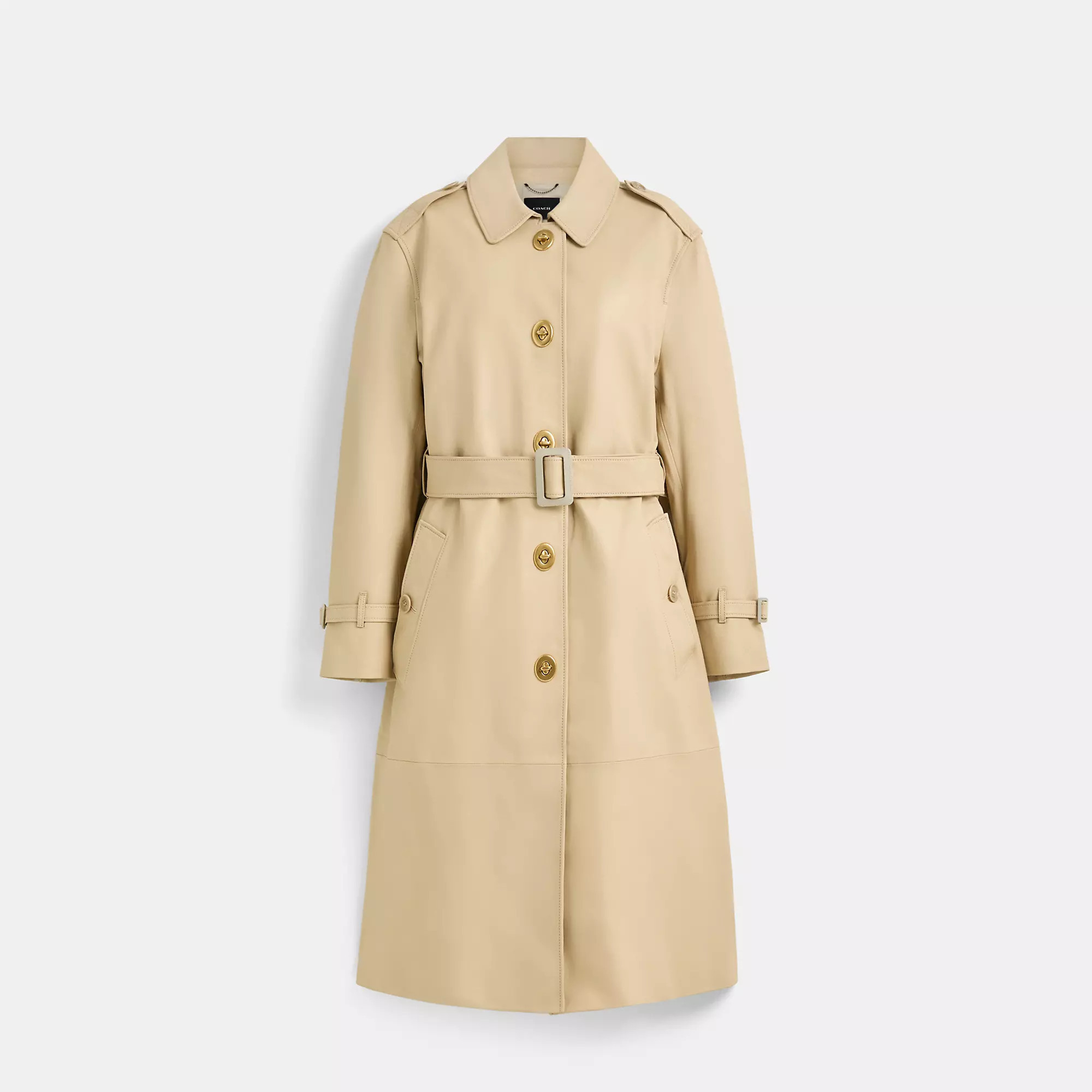 Restored Lightweight Leather Trench Coat | Coach (US)
