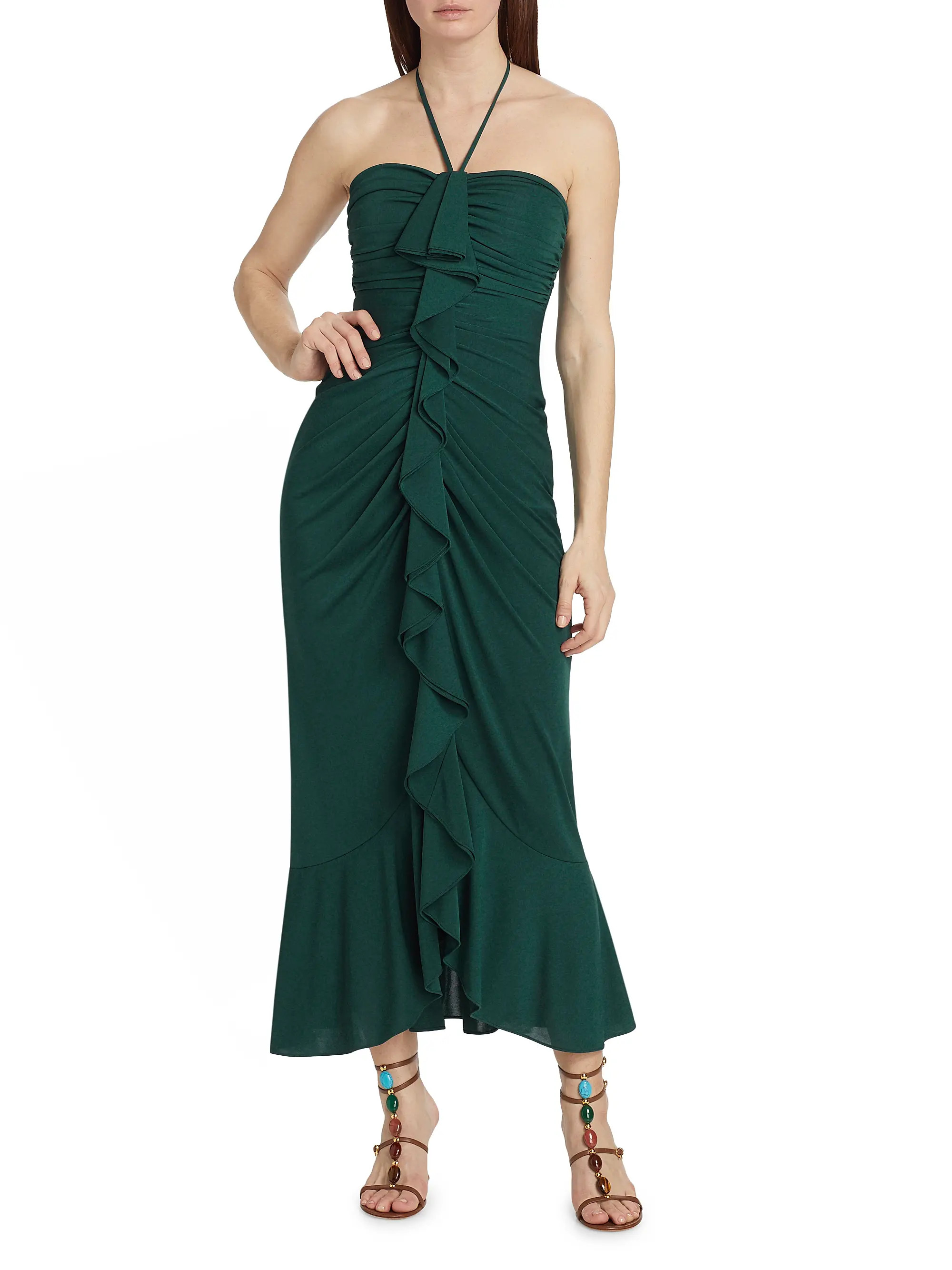 Zenni Ruffle Midi-Dress | Saks Fifth Avenue