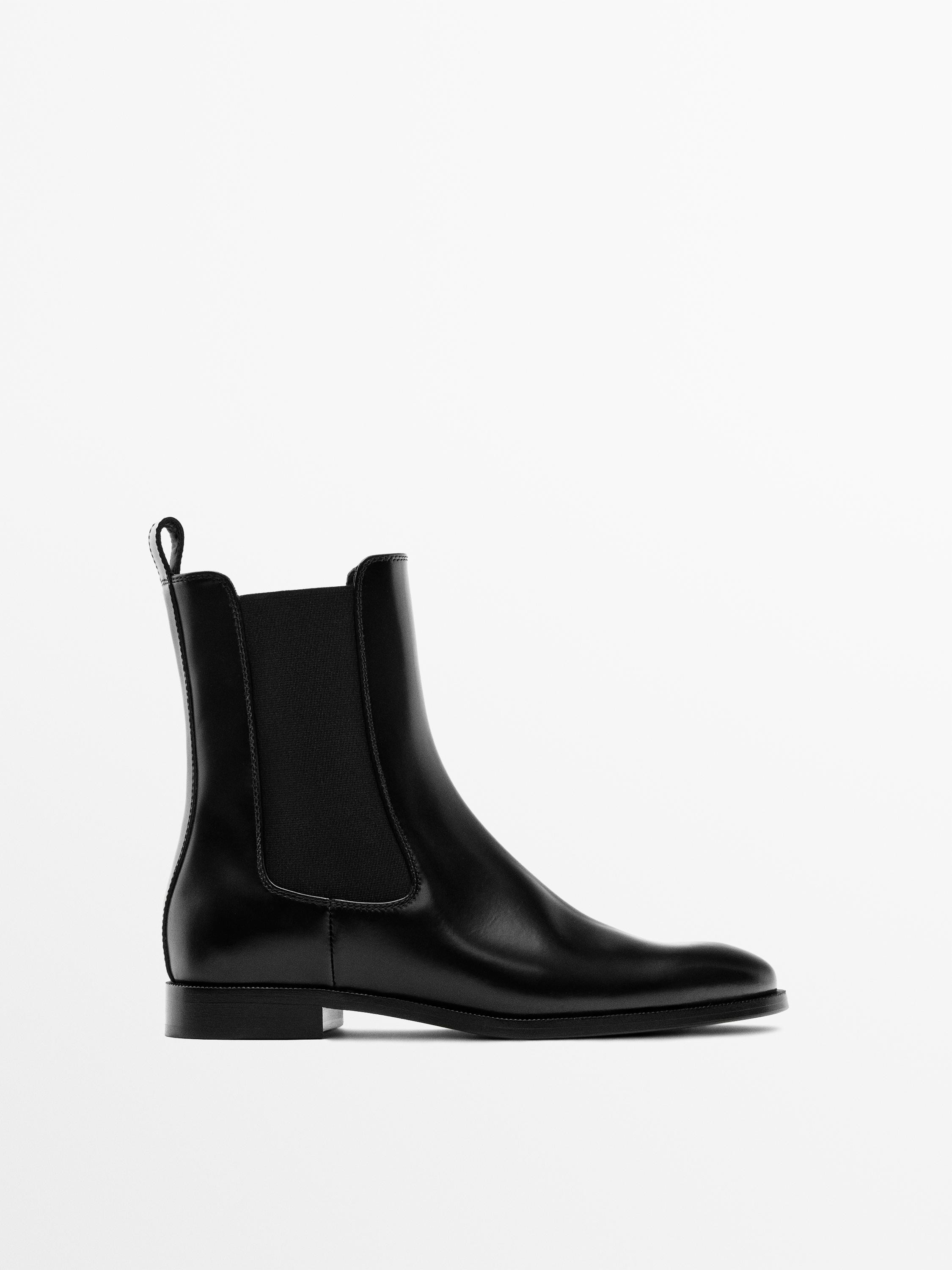 Chelsea boots en cuir - Made in Italy | Massimo Dutti FR