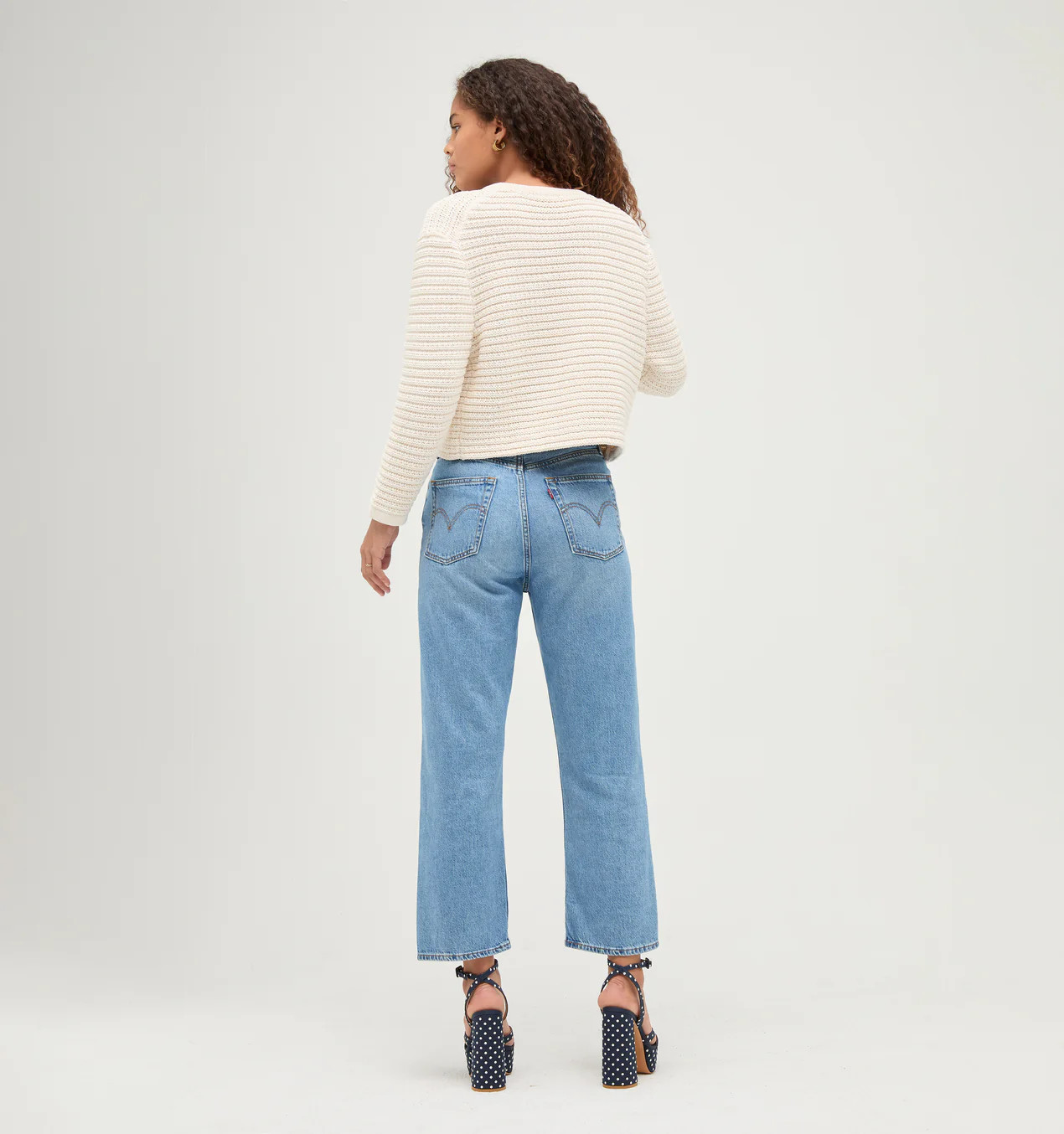 The Harper Lady Jacket Cardigan - Cream Marl Knit | Hill House Home