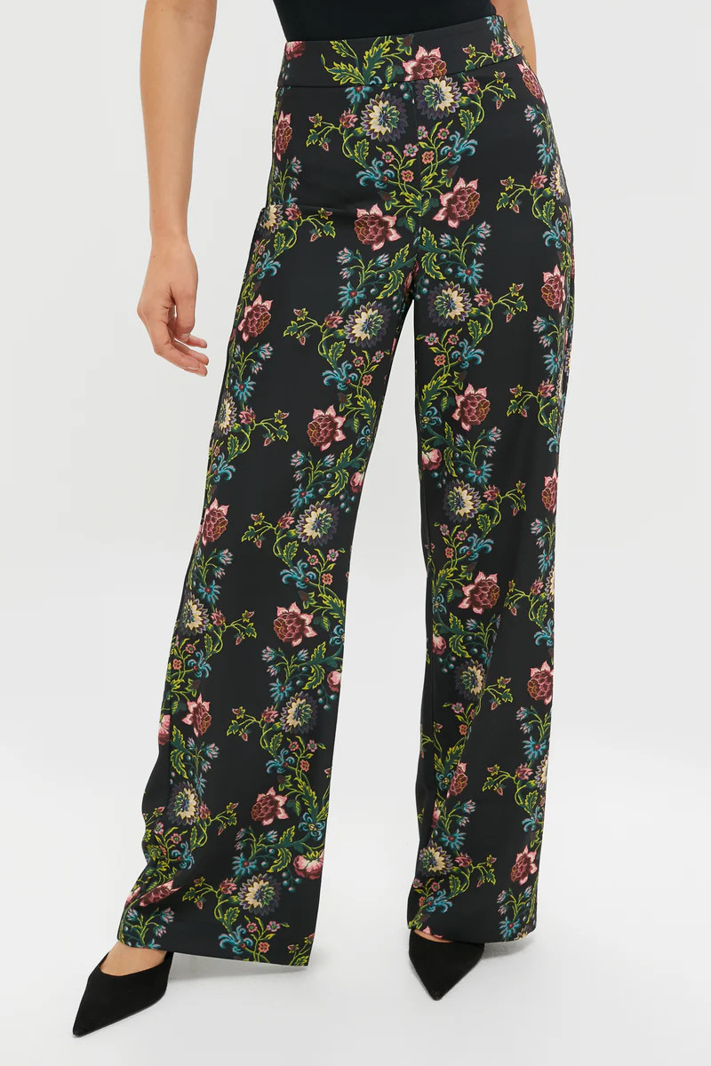 Midnight Moonflower Drapey Twill Erin Pants | Tuckernuck (US)
