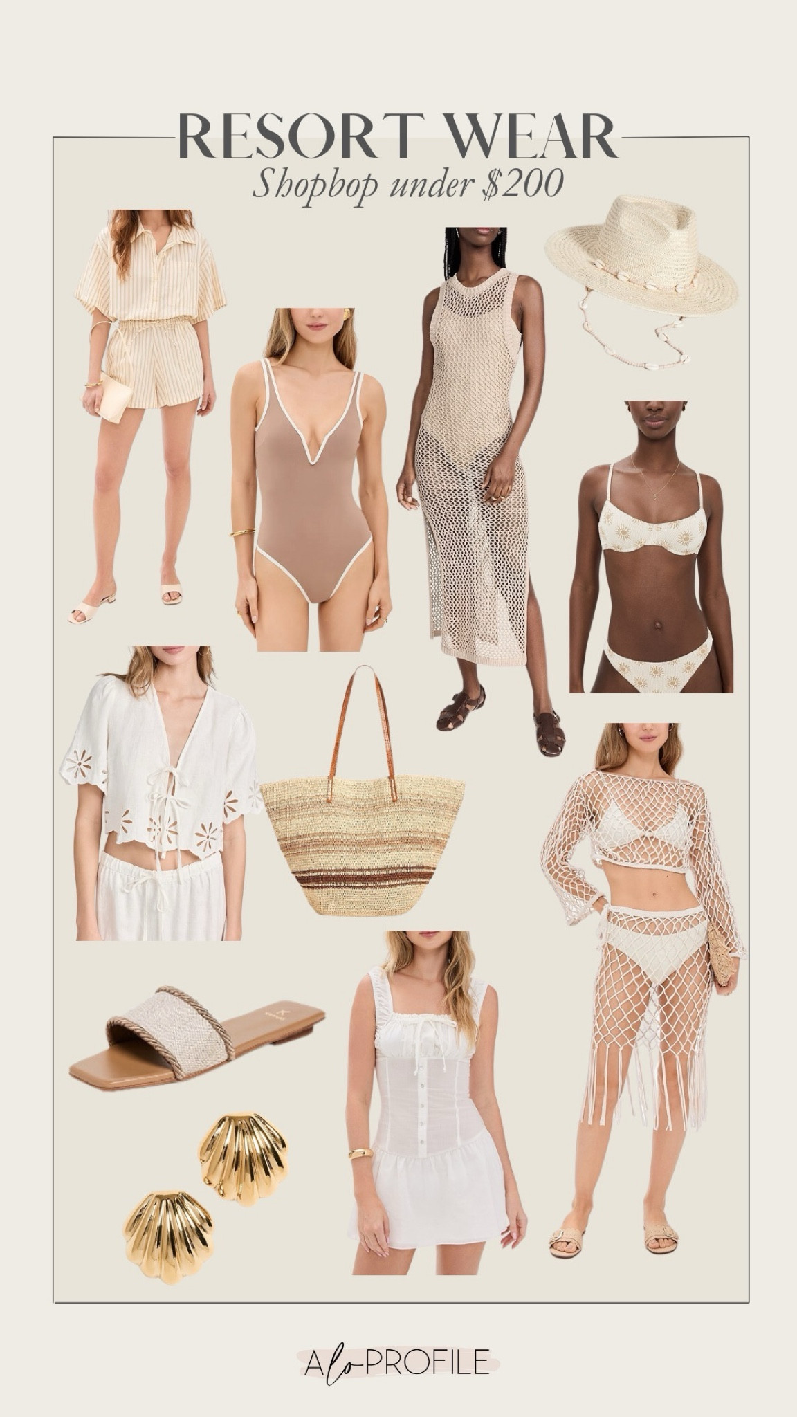 Resort Wear + Vacation Looks via Shopbop // vacation outfits, resort wear, vacay looks, vacay style, vacay outfits, summer outfits, spring outfits, beach outfits, resort wear outfits, resort wear under $200, swimwear, vacation dresses
