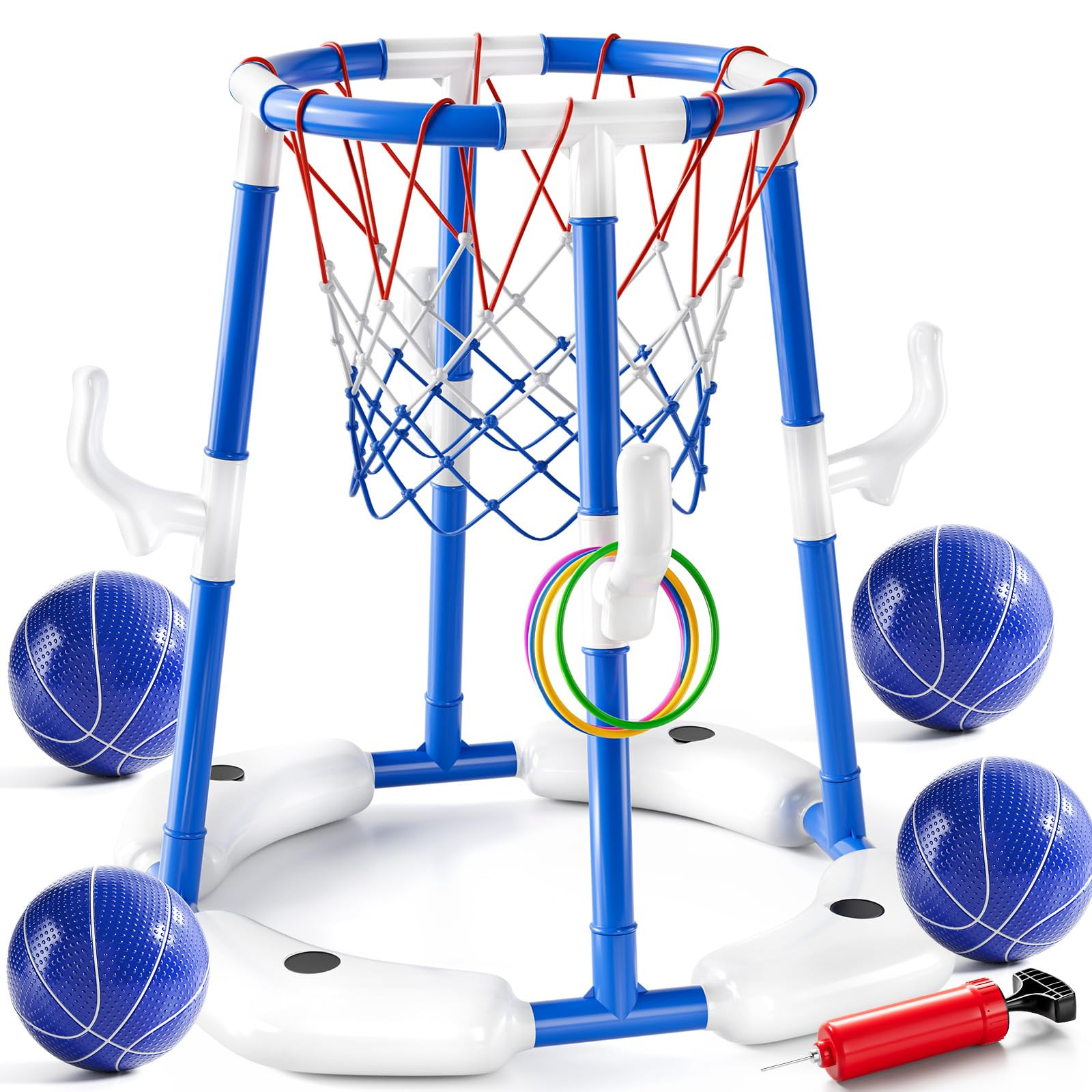Swimming Pool Basketball Hoop Toy for Kids 2 3 4 5 6 Years Old - Floating Pool Basketball Game To... | Amazon (US)
