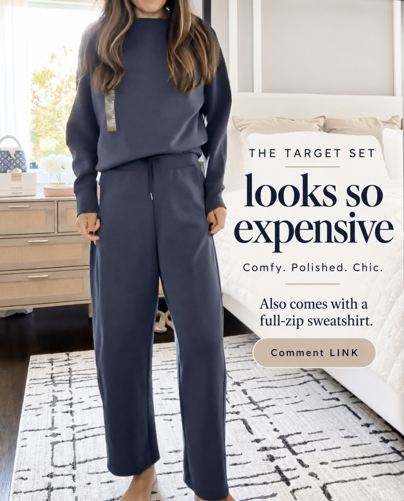 This Target set looks SO much more expensive than it is 😍 Comfy, polished and chic—the kind of outfit that makes getting dressed so easy.

There’s also a matching full-zip sweatshirt!

Comment LINK and I’ll send you the details.

#LTKOver40 #LTKmomlife #LTKootd
