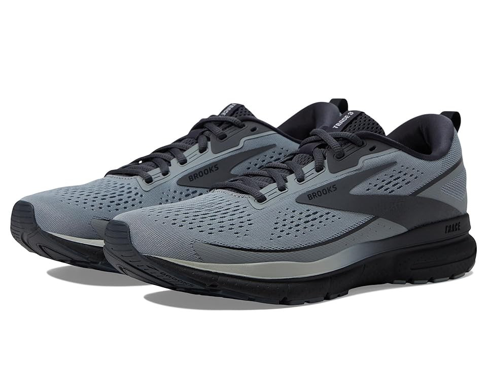 Brooks Trace 3 Men's Shoes Grey/Black/Ebony : 9.5 D - Medium, Synthetic | Zappos