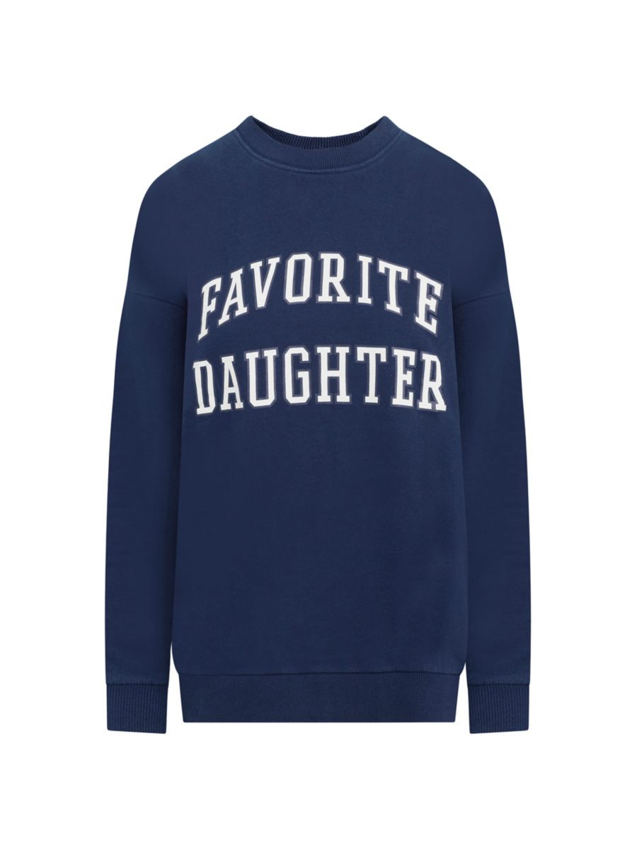 Favorite Daughter Collegiate Oversized Cotton Logo Sweatshirt | Saks Fifth Avenue