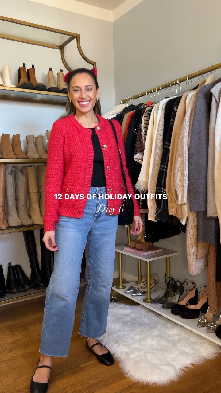 12 DAYS OF HOLIDAY OUTFITS ✨Day 6 of 12 

Who doesn’t love a little holiday red ❤️ my casual outfit is perfect for a girls holiday brunch with no-frills. Red sweater jacket is $35 limited time‼️

How to Shop my Reel: 
Click the link in bio to shop my outfit and follow me @julissa.pio on the @shop.ltk free app for more festive outfit ideas! 🎁
.
.
.
.
.
.
Holiday outfit 
Christmas
Holiday party outfit 
Outfit inspo
Holiday look 
Brunch outfit 

#winterstyle #petitefashion #holidayoutfits #holidayoutfitinspo #outfitideas #holidayseason #outfitideas4you #petitefriendly #christmasoutfit #casualoutfit #fashionreels #holidaypartyoutfit #styleover30 #whattowearnow


#LTKsalealert #LTKHoliday #LTKfindsunder50