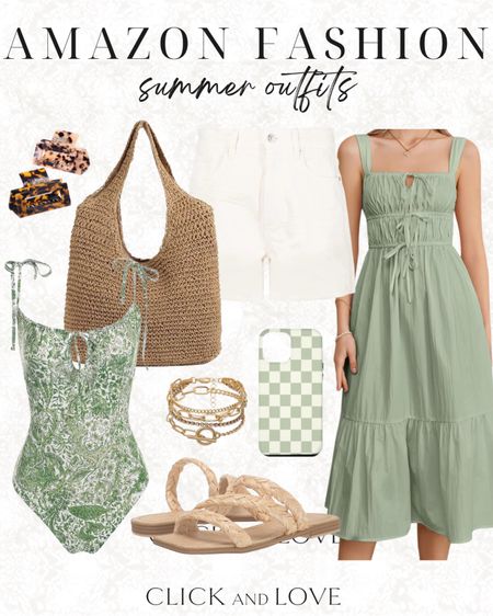 Summer outfit finds ✨ budget friendly pieces for all your summer activities! 

Summer dress, dresses, green dress, swimwear, women’s swimsuit, one piece swimsuit, phone case, iPhone case, claw clip, hair clip, hair accessories, gold jewelry, sandals, woven bag, tote bag, white shorts, summer clothes, lake day, pool day, beach day, family vacation, Womens fashion, fashion, fashion finds, outfit, outfit inspiration, clothing, budget friendly fashion, summer fashion, wardrobe, fashion accessories, Amazon, Amazon fashion, Amazon must haves, Amazon finds, amazon favorites, Amazon essentials #amazon #amazonfashion

#LTKStyleTip #LTKSwim #LTKSeasonal
