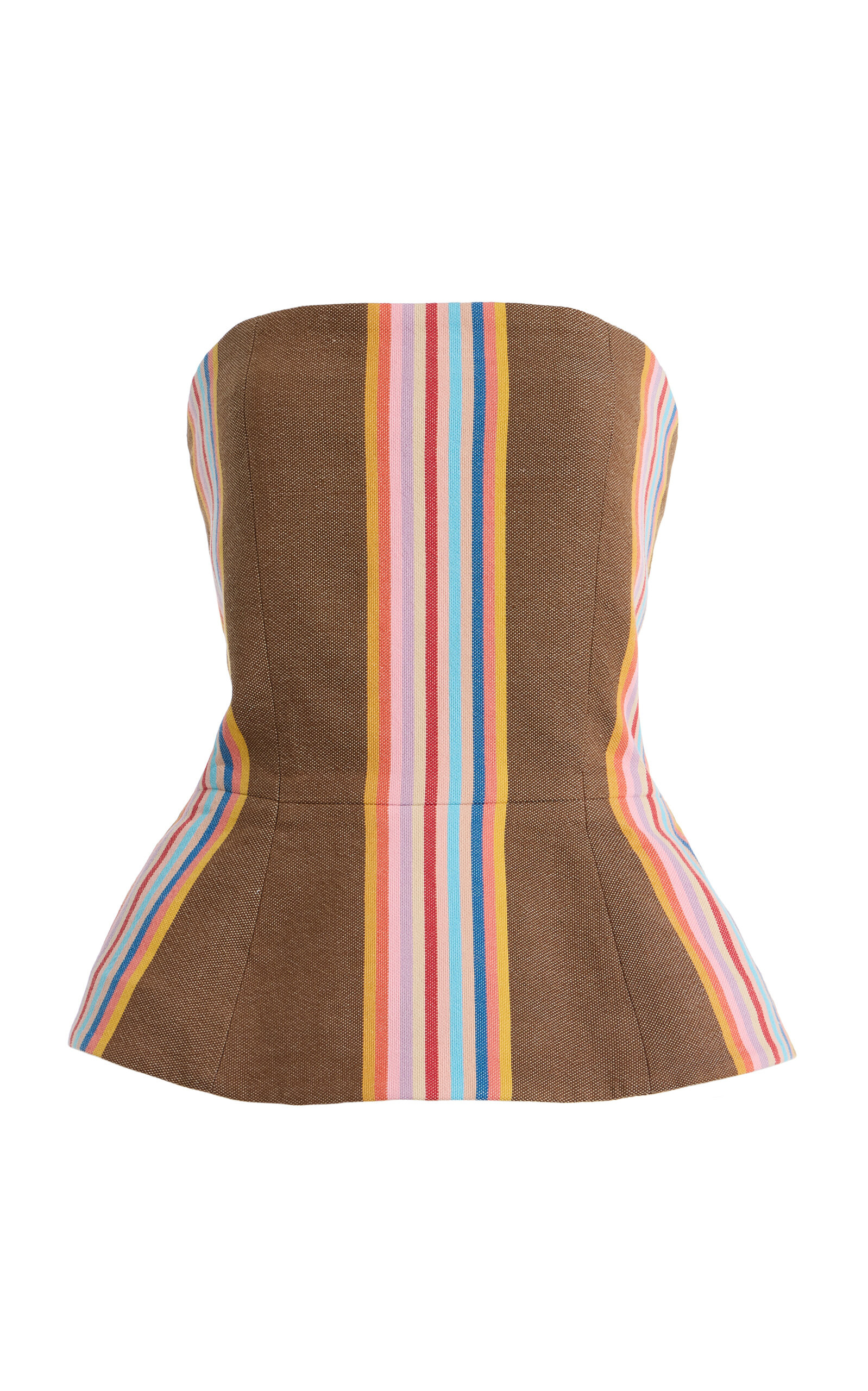Exclusive La Isla The Striped Cotton Corset Top | Moda Operandi (Global)