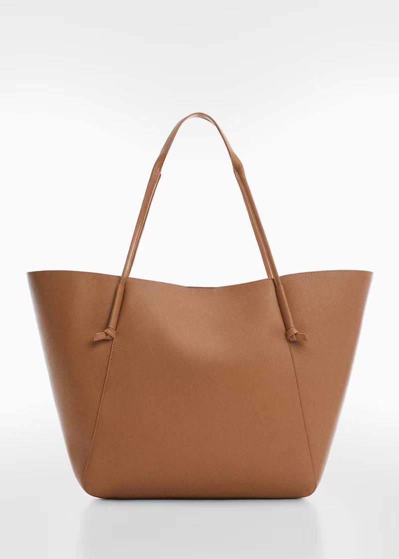 Knot handle shopper bag -  Women | Mango USA | MANGO (US)