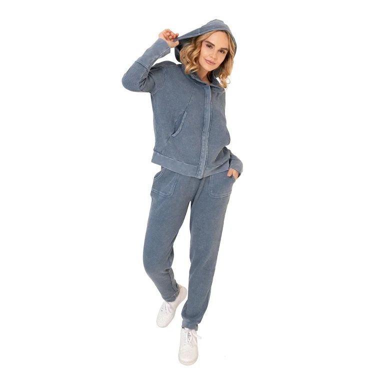 Hard Tail Women's Thermal Hoodie & Pant Set, Sizes S-XL | Walmart (US)