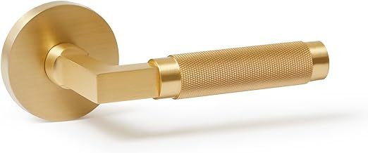 Explore Hardware St. Tropez Model Solid Brass Lever Bed & Bath Privacy Door Lock, Satin Brass Gol... | Amazon (US)