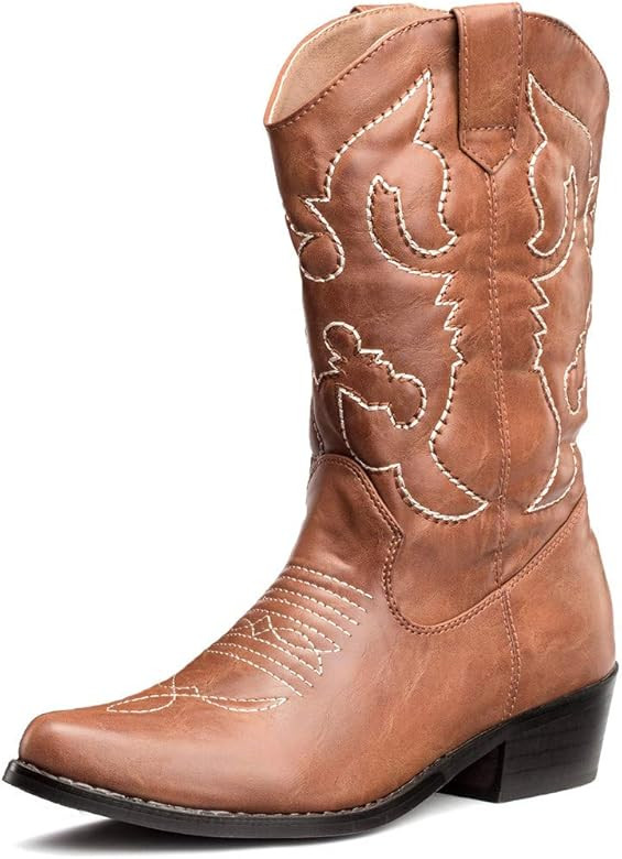 SheSole Women's Winter Western Cowgirl Cowboy Boots | Amazon (US)