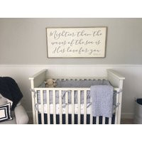 Mightier than the waves of the sea is His love for you wood sign, Psalm 93:4, nursery wood sign, baby gift, baby shower gift, nursery decor | Etsy (US)