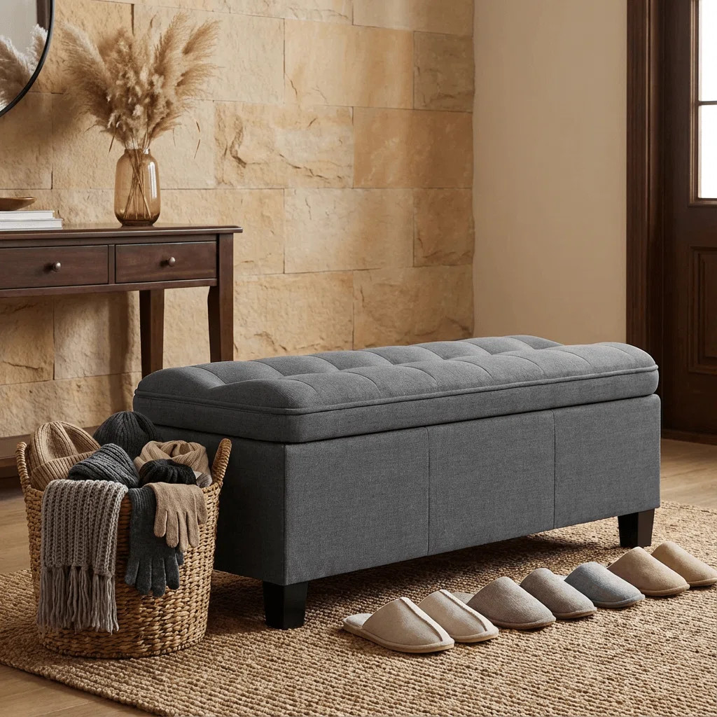 47 Inches Storage Ottoman with Soft Foam | Wayfair North America