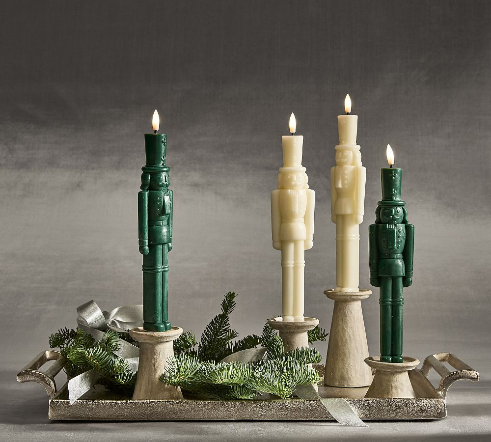 Flameless Nutcracker Taper Candle | Pottery Barn (US)
