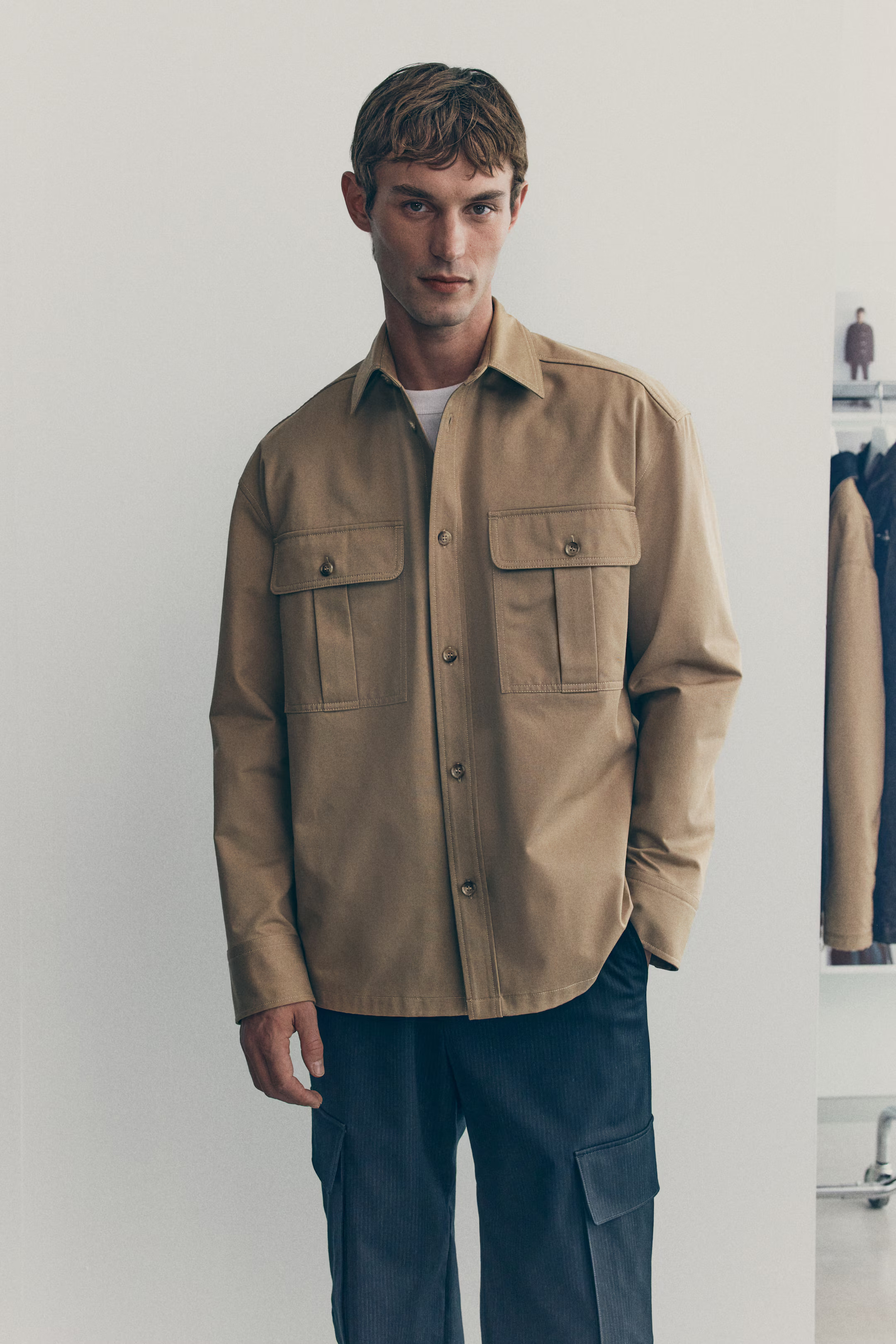 Cotton Twill Utility Overshirt | H&M (US + CA)