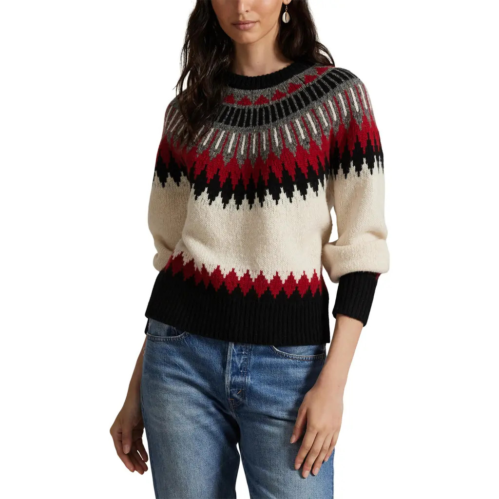 Polo Ralph Lauren Fair Isle Wool & Cashmere Sweater in Authentic Cream Multi at Nordstrom, Size X... | Nordstrom