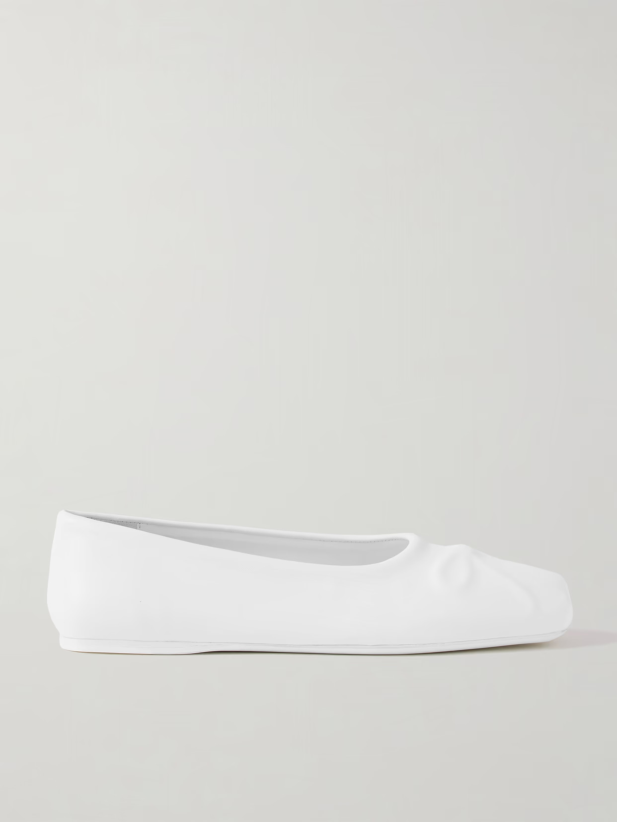 Marni - Embossed Leather Ballet Flats - White | NET-A-PORTER (UK & EU)