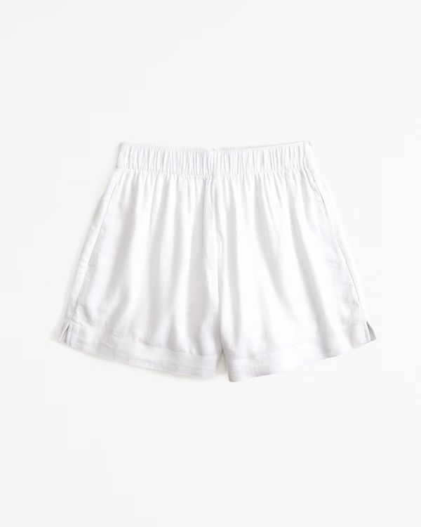 Women's Linen-Blend Pull-On Short | Women's Clearance | Abercrombie.com | Abercrombie & Fitch (US)