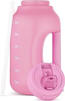 Ello Hydra Half Gallon Jug with Time Marker & Handle for All Day Hydration & Silicone Straw with ... | Amazon (US)