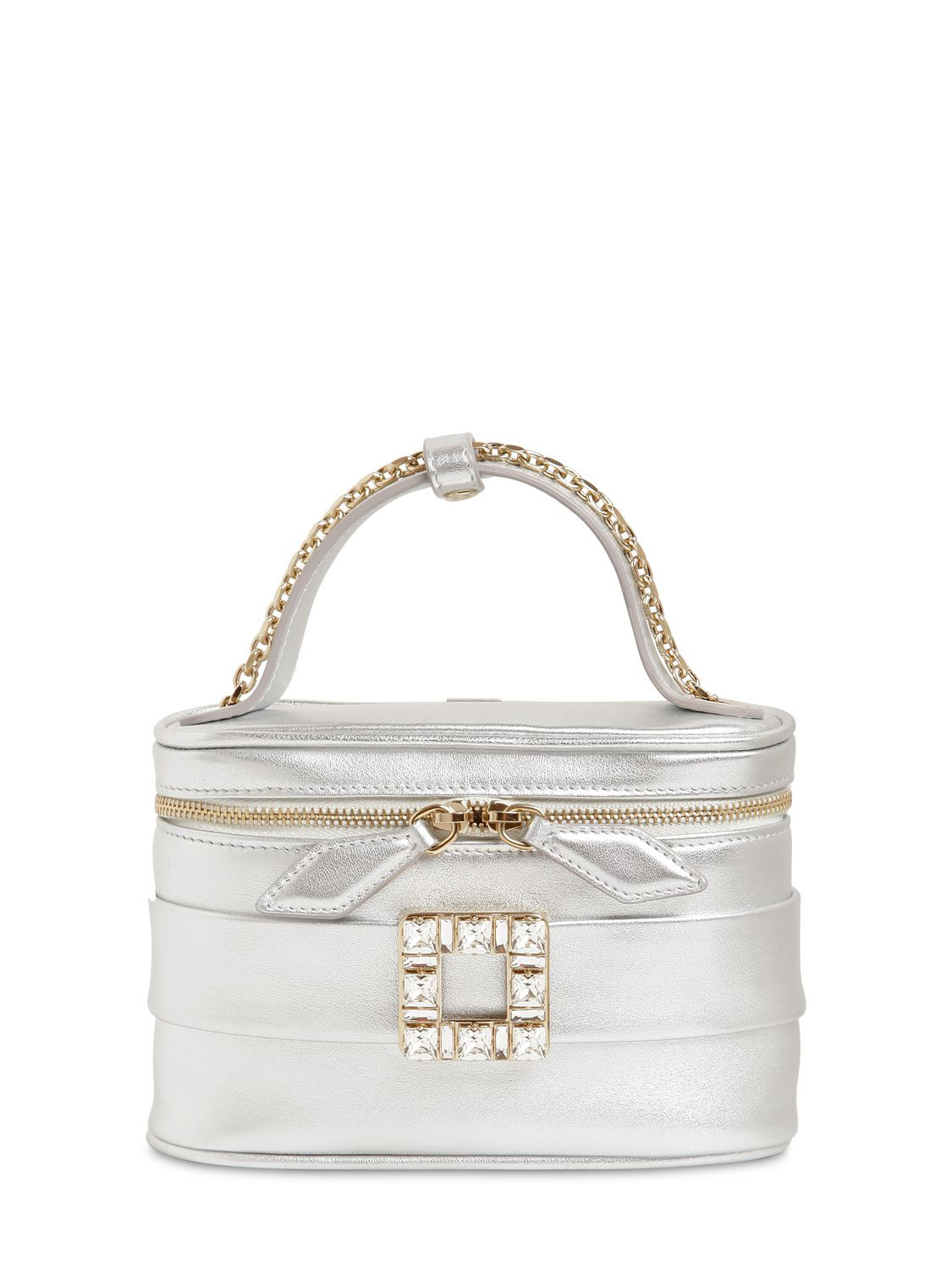 Micro Rv Vanity Metallic Leather Bag | Luisaviaroma