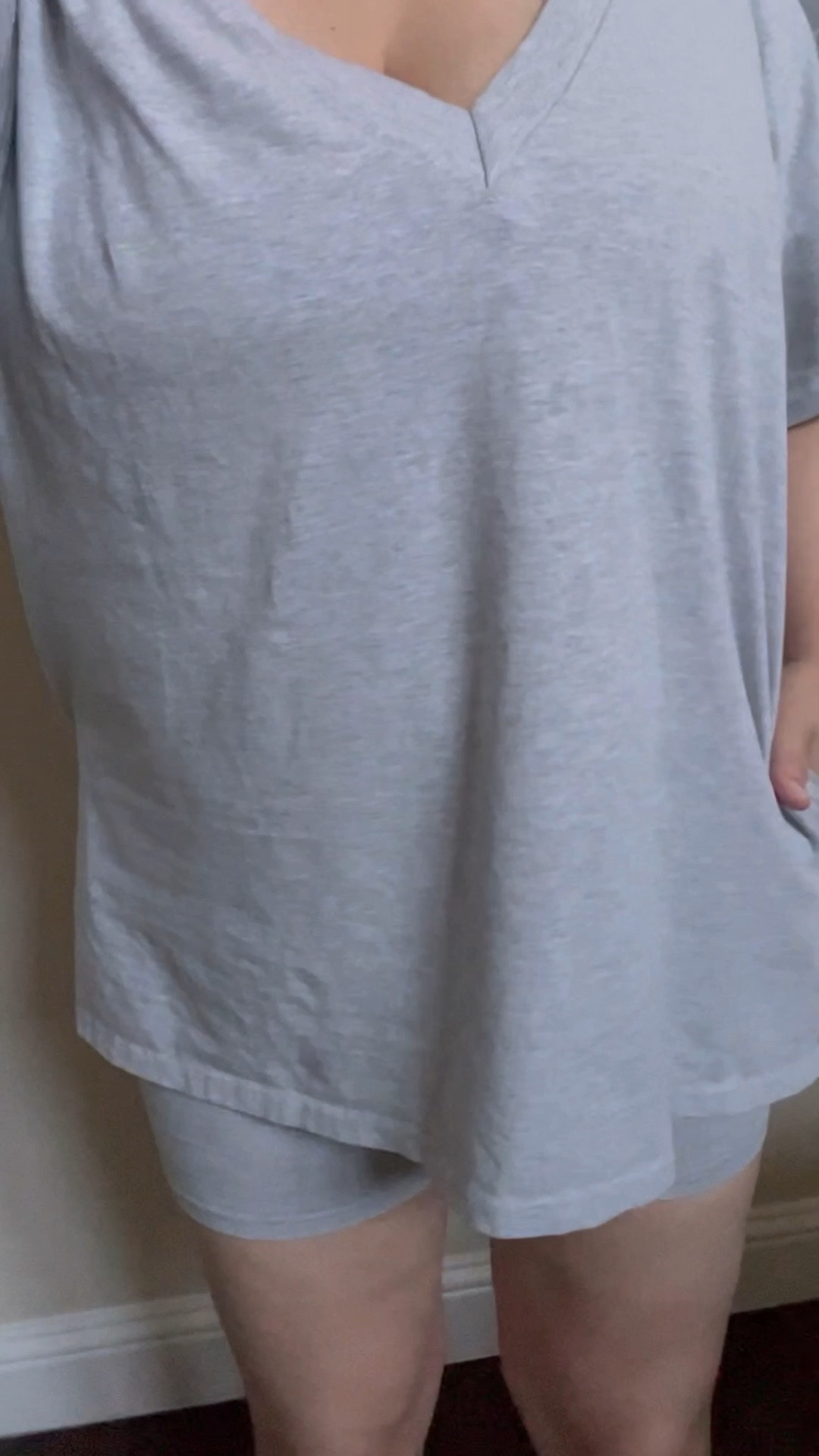 Two Piece Outfit Oversized V Neck T Shirt Biker Shorts, casual lounge Set from Amazon (wearing a sz large), sports bra

#LTKFindsUnder50 #LTKTravel #LTKMidsize