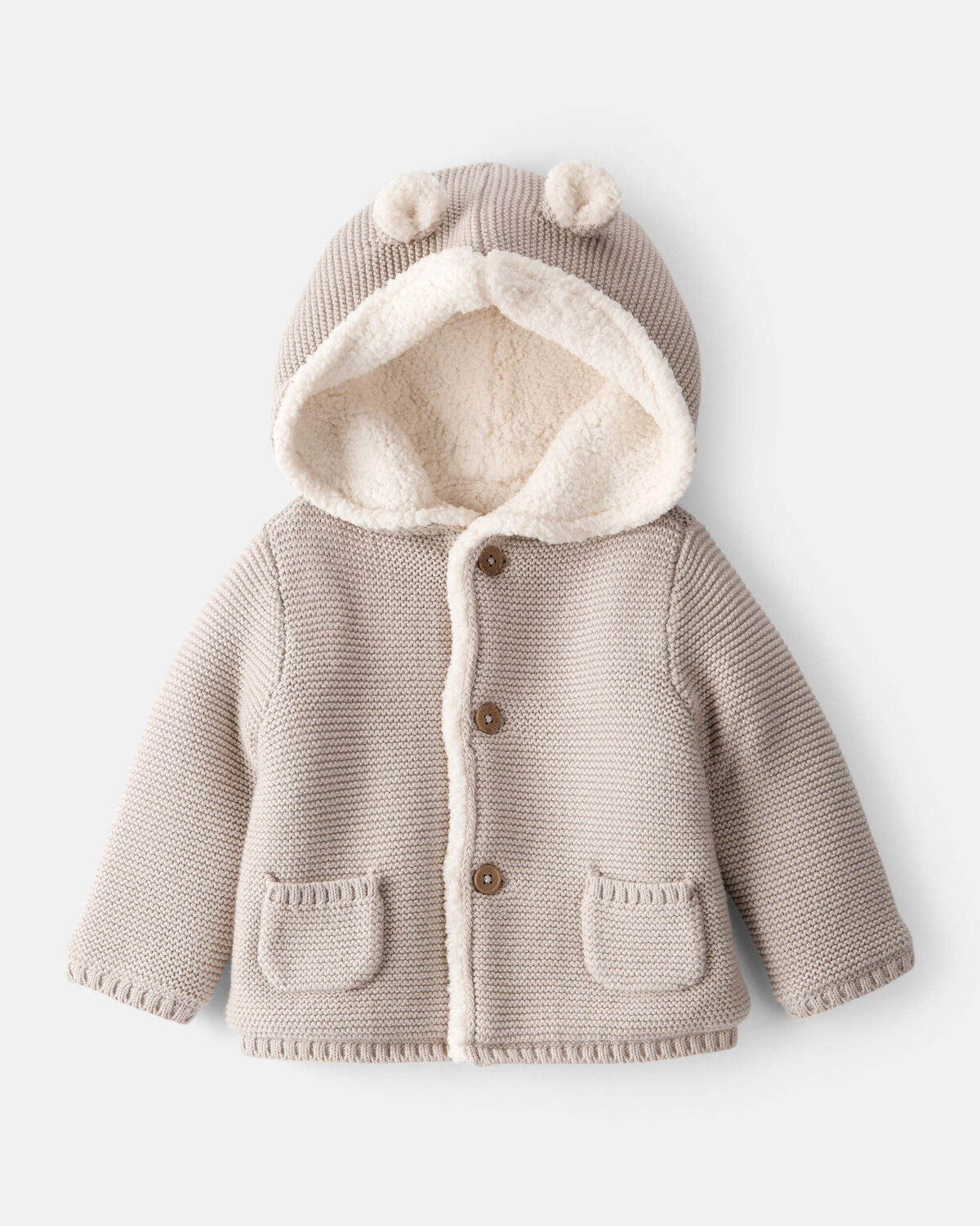Baby Sherpa Lined Cotton Long-Sleeve Jacket - Brown - Carter's | Carter's | Carter's Inc