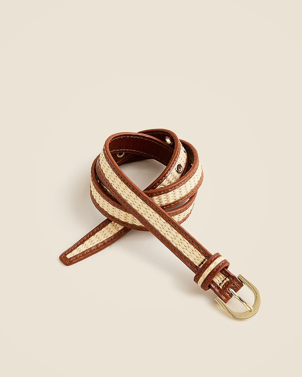 Slim classic belt in faux raffia | J. Crew US