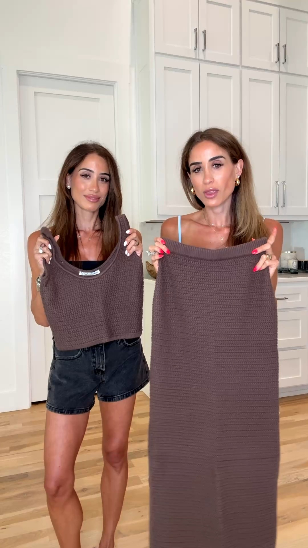 The cutest brown knit matching skirt and top. Wearing xxs 
Code AFLTK

#LTKSeasonal #LTKSaleAlert #LTKxAbercrombie