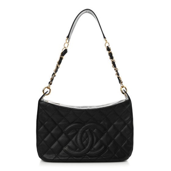 Caviar Quilted Timeless CC Shoulder Bag Black | FASHIONPHILE (US)