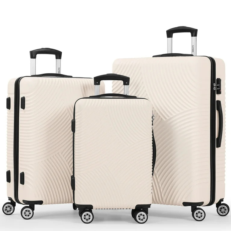 Sunbee Suitcase Set 3 Piece Luggage Set Carry On Hardside Luggage with TSA Lock Spinner Wheels | Walmart (US)