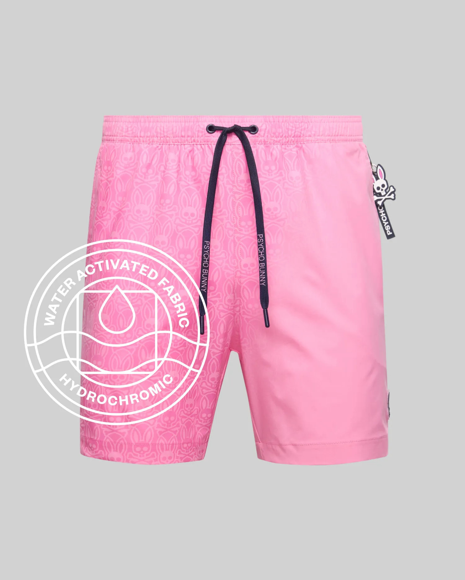 Men's Samos Hydrochromic Printed Swim Trunk 6" 652 BEGONIA PINK / M | Psycho Bunny (US)
