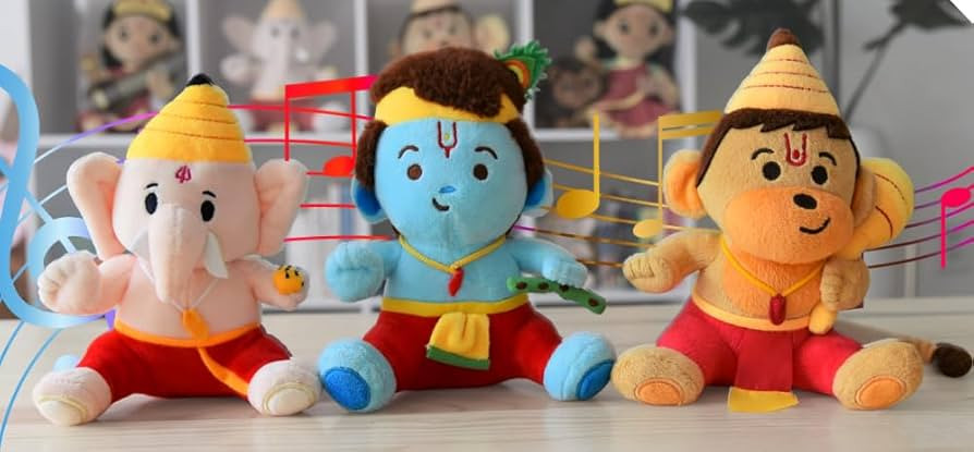MODI TOYS Mini Devtas Bundle - 3 Small (7 inch) Mantra Singing Plush Toys | Ideal for Newborns, I... | Amazon (US)
