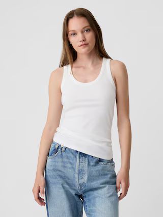 Ribbed Scoopneck Tank Top | Gap Factory