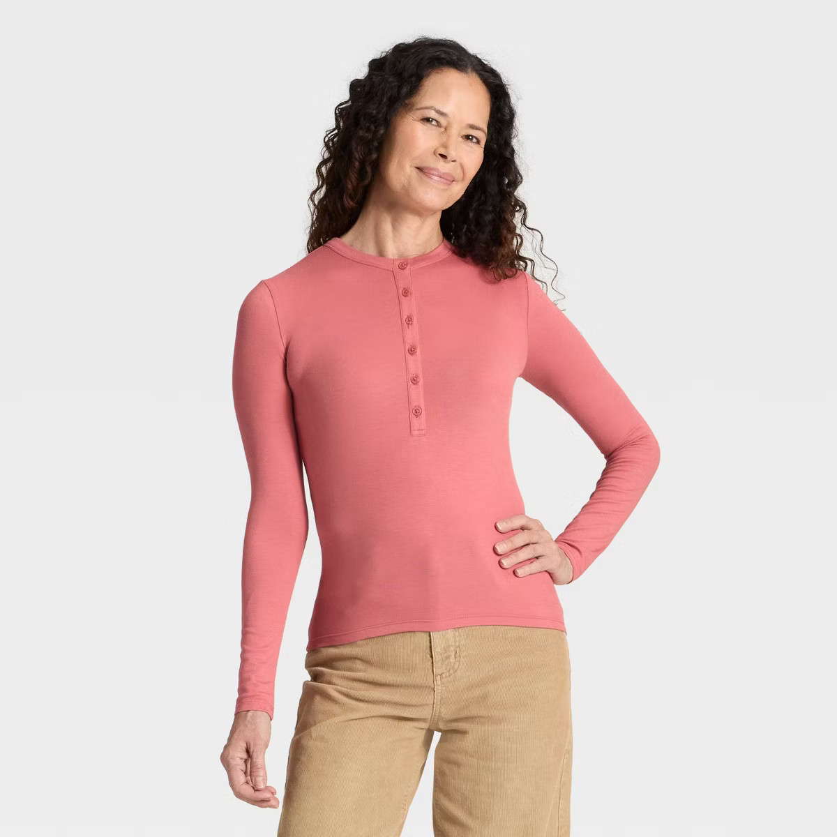 Women's Long Sleeve Henley Shirt - Universal Thread™ | Target