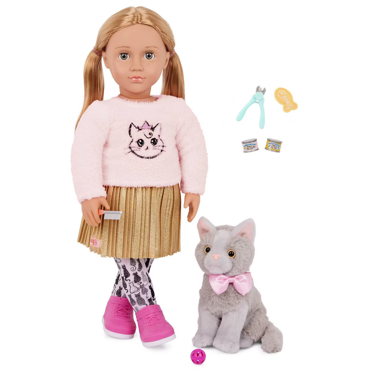 Our Generation Melena & Mittens 18" Doll & Pet Cat Set | Target